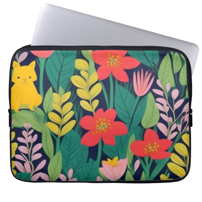 Jungle mönster laptop fodral (Framsidan)