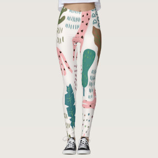 Jungle mönster, leopard print, vintage. leggings