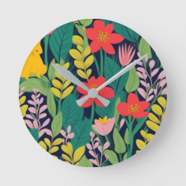 Jungle mönster rund klocka