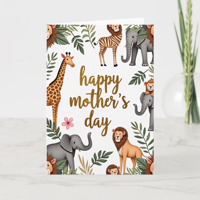 Jungle Mors Dag Illustration Kort (Framsida)