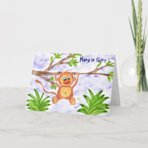 Jungle munkey uppmuntringskort kort