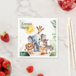 Jungle Nursery baby killarna party safari söta dju Pappersservett