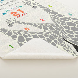 Jungle Nursery Giraffe Family Pojke Birth Stats