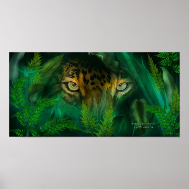 Jungle Öga - Jaguar Art Poster/Skriv ut Poster (Framsidan)