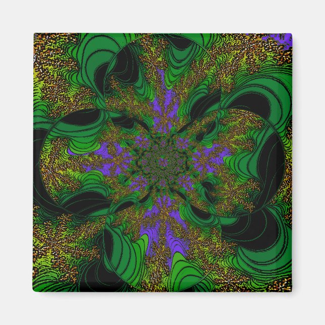 "Jungle Orchids" ~ Abstrakt Art Print Magnet (Framsidan)