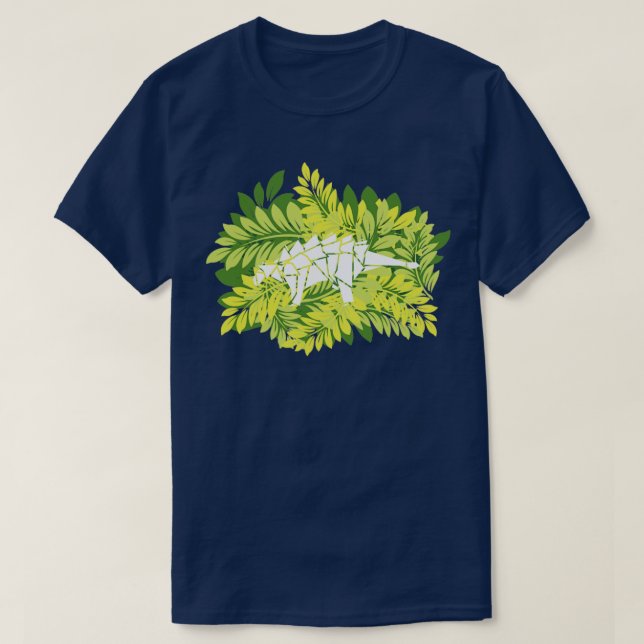 Jungle Origami Ankylosaurus T Shirt (Design framsida)