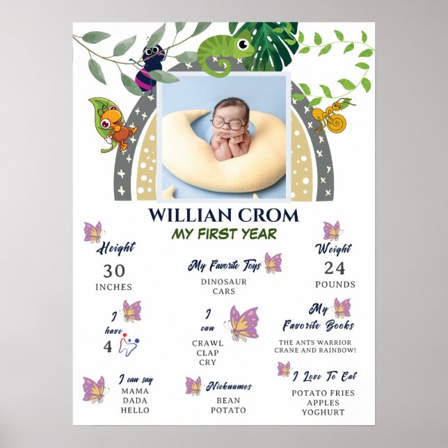 Jungle över regnbågens första år, milstolpe Poster (Framsidan)