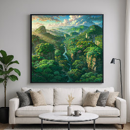 Jungle Overview - Scenia Illustration Art Stil Poster