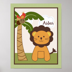 Jungle Pals Lejon Personlig Art Poster