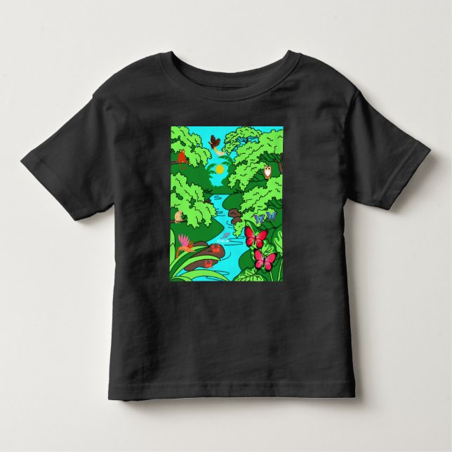 Jungle Paradise med Wildlife T Shirt (Framsida)