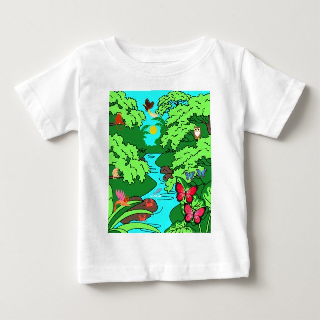 Jungle Paradise med Wildlife T Shirt (Framsida)