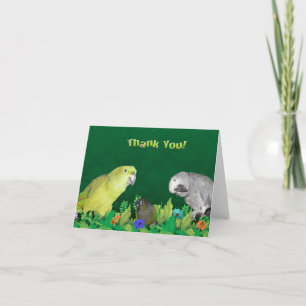Jungle Parrot tackkort-kort Tack Kort
