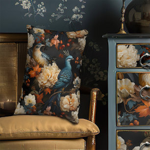 Jungle Parrots Elegant Vintage Victorian Boho Prydnadskudde