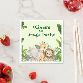 Jungle Party Custom Paper Napkins Pappersservett