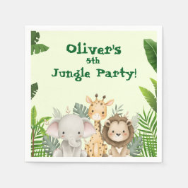 Jungle Party Custom Paper Napkins Pappersservett