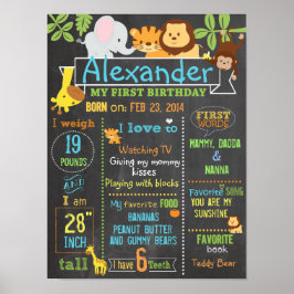 Jungle Party första födelseattecken poster 3