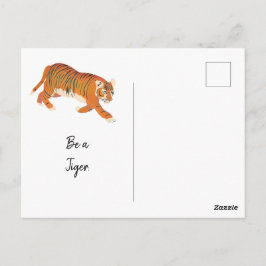 Jungle prowling Tiger-målning Vykort