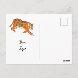 Jungle prowling Tiger-målning Vykort