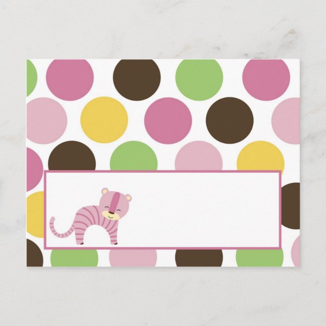 Jungle Queen Tiger Safari Zoo med skrivbart platsk Vykort (Framsida)