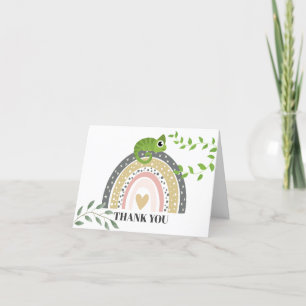 Jungle, Rainbow och Chameleon Baby Shower Tack Kort