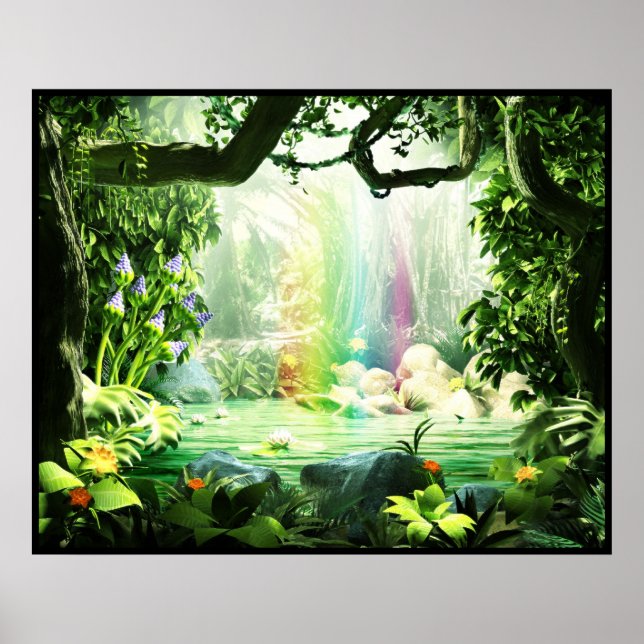 Jungle rainbow poster (Framsidan)