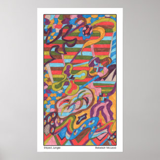 "Jungle Rand I" Abstrakt Art Poster