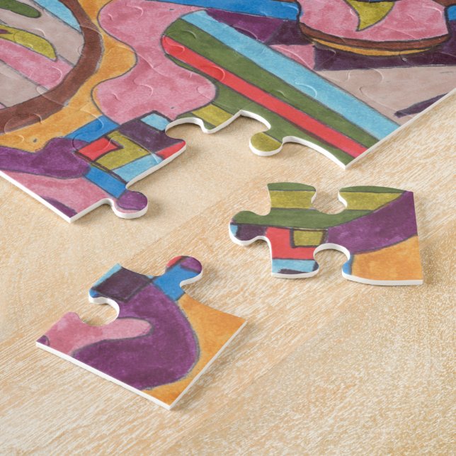 "Jungle Rand I" Abstrakt Art Pussel (Sidan)