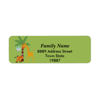 Jungle returadress Sticker Etikett