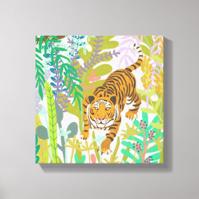 Jungle Roar - Tiger Canvastryck (Framsida)