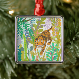 Jungle Roar - Tiger Julgransprydnad Metall