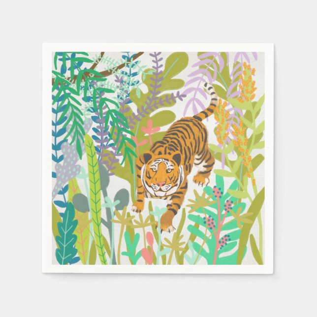 Jungle Roar - Tiger Pappersservett (Framsidan)