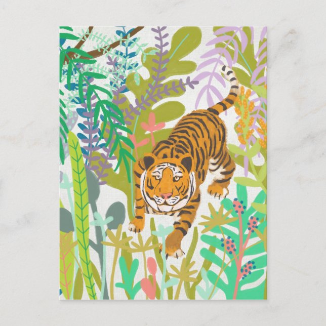 Jungle Roar - Tiger Vykort (Framsida)