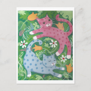 Jungle Romp - PeopleArt Painting Postcard Vykort