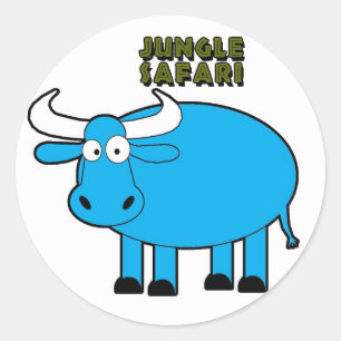 Jungle Safari Animal Stickers Runt Klistermärke