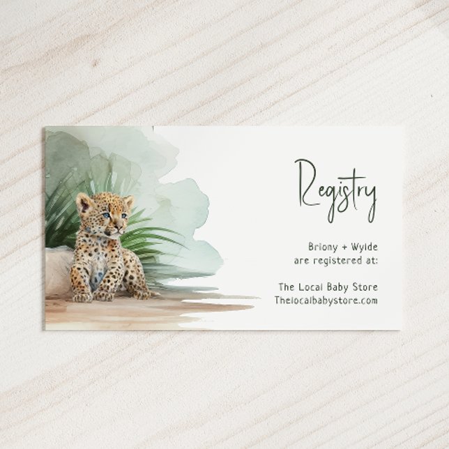 Jungle Safari Animals Baby Registry Tilläggskort (Skapare uppladdad)