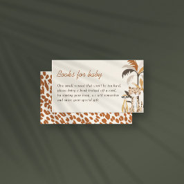 Jungle Safari Animals Baby Shower Bokar för Baby Tilläggskort