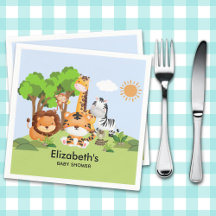 Jungle Safari Animals Baby Shower Boy
