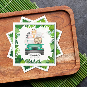 Jungle Safari Animals Baby Shower Pappersservett