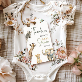 Jungle Safari Animals Baby Shower Tack Presentetikett