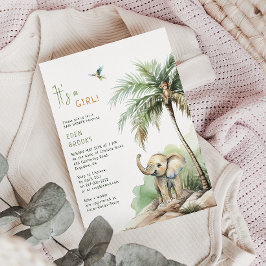 Jungle Safari Animals | En flicka! Babyskor in Inbjudningar