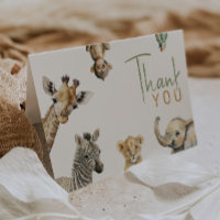 Jungle Safari Animals Foldad Birthday