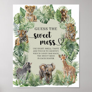 Jungle Safari Animals gissar att det svenska spel Poster