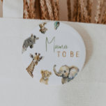 Jungle Safari Animals Mamma som ska vara babyskor Knapp<br><div class="desc">Vi presenterar vår djungelsafari-mamma för att bli babyduschknapp - perfekt för ett sött, vismiskt, gender-neutralt firande! Det har ett modernt safari-djurstema med vackra djungeldjur som apa, elefant, giraffe, lejon och zebra. Med sitt enkla, boho-inspirerade vattenfärgslandskap är den här ljudet perfekt för att välkomna en liten pojke eller flicka. Den här...</div>