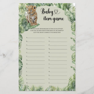 Jungle Safari Animals Tropical Baby Item-match