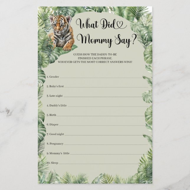 Jungle Safari Animals Vad sa Mamma att vilt (Framsida)