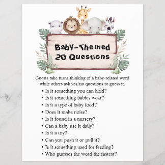 Jungle Safari Baby Shower Games Reklamblad