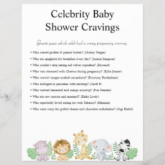 Jungle Safari Baby Shower Games Reklamblad