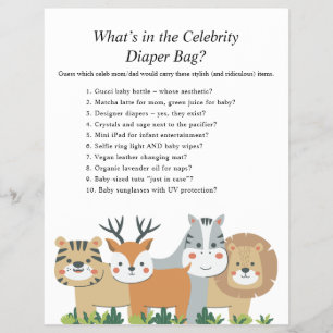 Jungle Safari Baby Shower Games Reklamblad