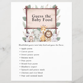 Jungle Safari Baby Shower Games Reklamblad