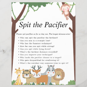 Jungle Safari Baby Shower Games Reklamblad